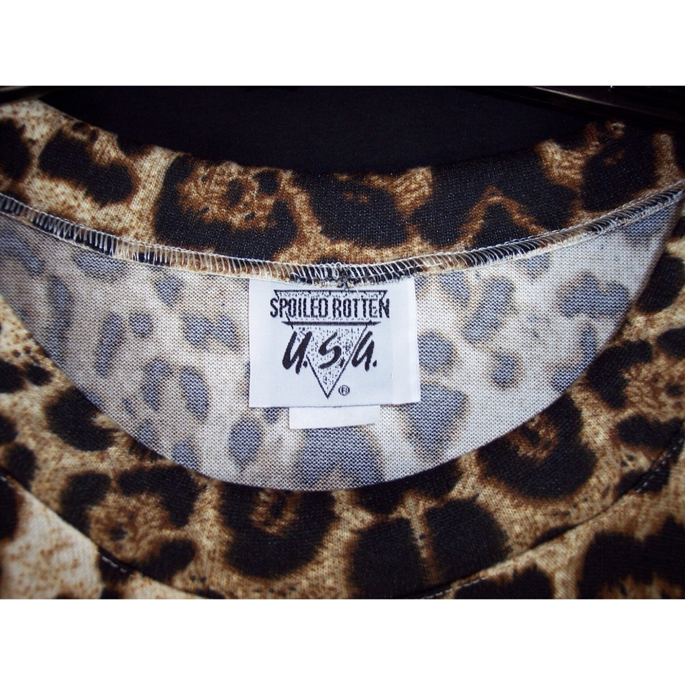 NEW Spoiled Rotten USA 2X Leopard Print Top - Picture 8 of 8
